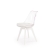 Krzesło K245 transparentne białe e.skóra HALMAR